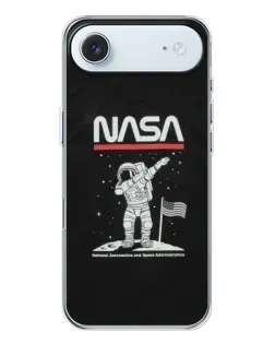 Чохол для iPhone 17 Air з картинкою «NASA — крокуємо по Місяцю»