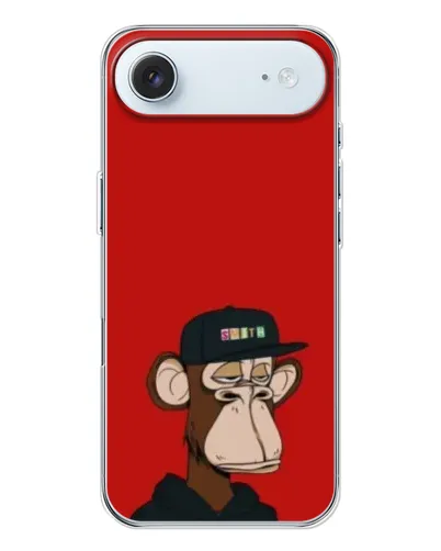 Чохол для iPhone 17 Air з картинкою «Bored Ape — червоний фон»