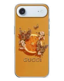 Чехол для iPhone 17 Air с картинкой «Gucci — золотые бабочки»