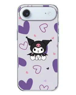 Чохол для iPhone 17 Air з картинкою «Kuromi та лавандові серця»