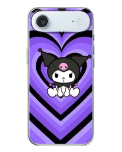 Чохол для iPhone 17 Air з картинкою «Kuromi та фіолетові серця»