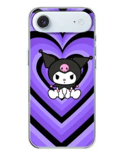 Чохол для iPhone 17 Air з картинкою «Kuromi та фіолетові серця»