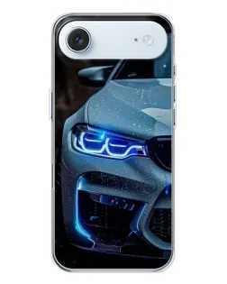 Чохол для iPhone 17 Air з картинкою «Погляд BMW з синіми фарами»
