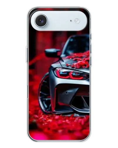 Чохол для iPhone 17 Air з картинкою «Спортивна BMW та квіти»