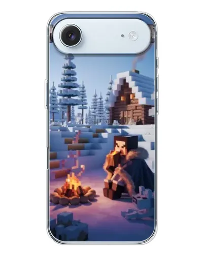 Чохол для iPhone 17 Air з картинкою «Зимовий Minecraft»