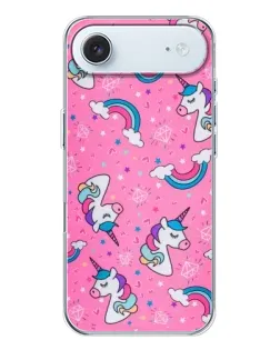 Чохол для iPhone 17 Air з картинкою «Unicorn паттерн рожевий»