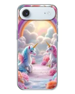 Чохол для iPhone 17 Air з картинкою «Веселка і єдинороги»
