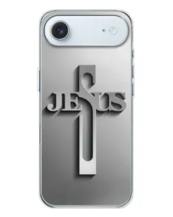 Чехол для iPhone 17 Air с картинкой «Металлический крест Jesus»