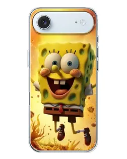 Чохол для iPhone 17 Air з картинкою «Губка Боб стрибає»