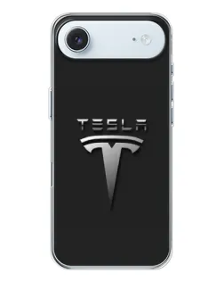 Чохол для iPhone 17 Air з картинкою «Сталевий логотип Tesla»