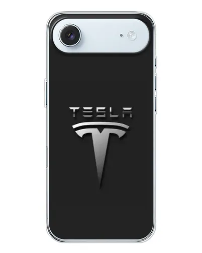 Чохол для iPhone 17 Air з картинкою «Сталевий логотип Tesla»