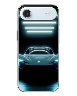 Чохол для iPhone 17 Air з картинкою «Tesla в неоні»