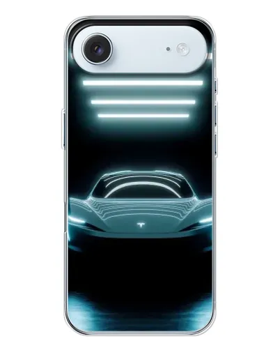 Чохол для iPhone 17 Air з картинкою «Tesla в неоні»