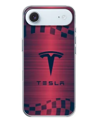 Чохол для iPhone 17 Air з картинкою «Тесла червоний карбон»