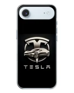 Чохол для iPhone 17 Air з картинкою «Tesla — срібне авто»