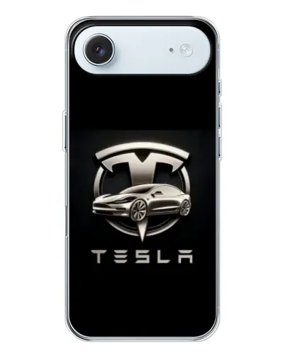 Чохол для iPhone 17 Air з картинкою «Tesla — срібне авто»