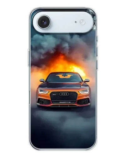 Чохол для iPhone 17 Air з картинкою «Audi у вогняному диму»