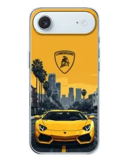 Чохол для iPhone 17 Air з картинкою «Жовтий Lamborghini місто»
