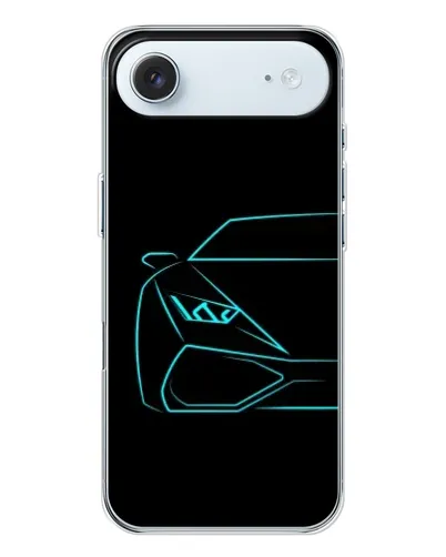Чохол для iPhone 17 Air з картинкою «Блакитний силует Lamborghini»