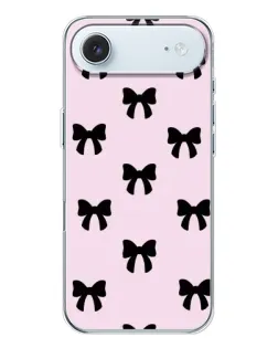 Чохол для iPhone 17 Air з картинкою «Чорні банти Coquette»