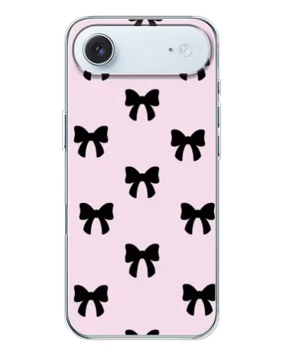 Чохол для iPhone 17 Air з картинкою «Чорні банти Coquette»