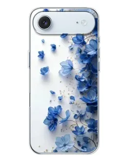Чохол для iPhone 17 Air з картинкою «Блакитний квітковий каскад»