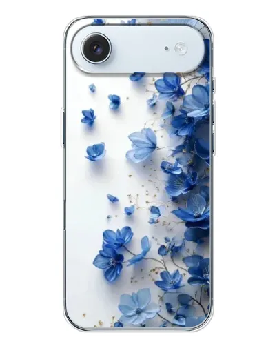 Чохол для iPhone 17 Air з картинкою «Блакитний квітковий каскад»
