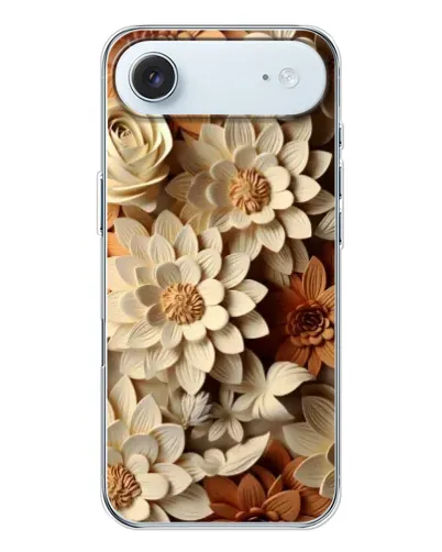 Чохол для iPhone 17 Air з картинкою «Бежевий флористичний декор»