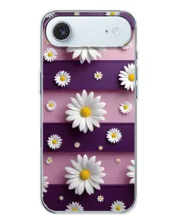 Чохол для iPhone 17 Air з картинкою «Ромашки на фіолетовому»