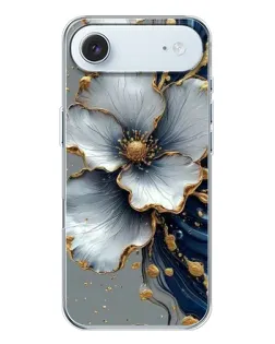 Чохол для iPhone 17 Air з картинкою «Біла квітка та золотий флюїд»