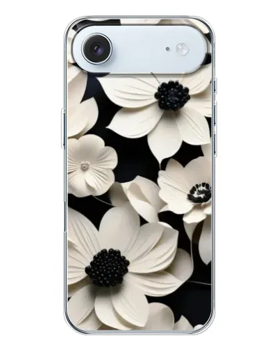 Чохол для iPhone 17 Air з картинкою «Об'ємні білі квіти»