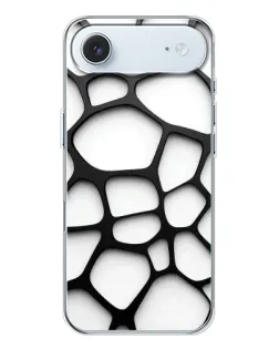 Чохол для iPhone 17 Air з картинкою «Біла об'ємна сітка»