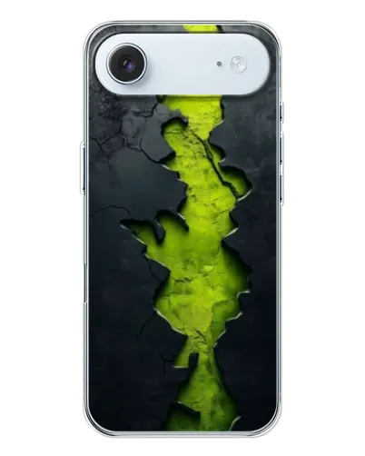 Чохол для iPhone 17 Air з картинкою «Салатовий розлом скелі»