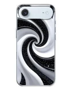 Чохол для iPhone 17 Air з картинкою «Чорно-біла спіраль»