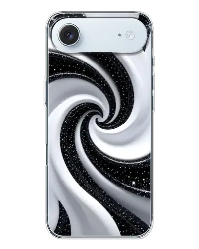 Чохол для iPhone 17 Air з картинкою «Чорно-біла спіраль»