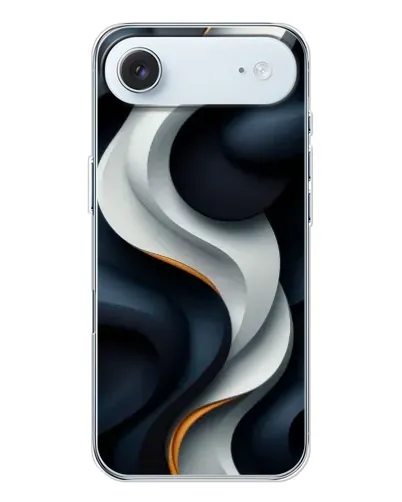 Чохол для iPhone 17 Air з картинкою «Об'ємні чорно-білі стрічки»
