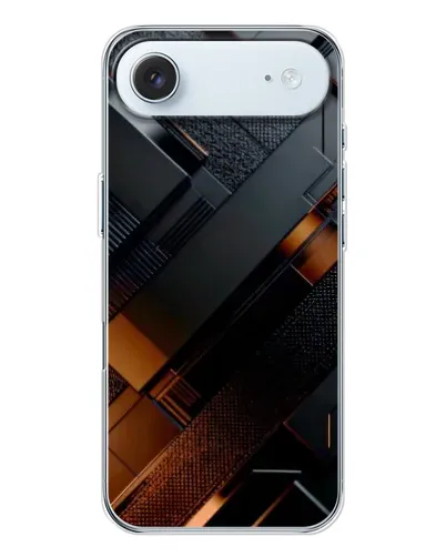 Чохол для iPhone 17 Air з картинкою «Чорні геометричні блоки»