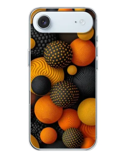 Чохол для iPhone 17 Air з картинкою «Об'ємні помаранчеві сфери»