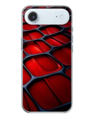 Чохол для iPhone 17 Air з картинкою «Червона глянцева сітка»