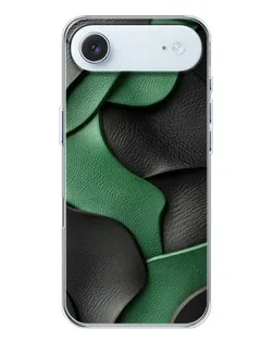 Чохол для iPhone 17 Air з картинкою «Зелені шкіряні хвилі»