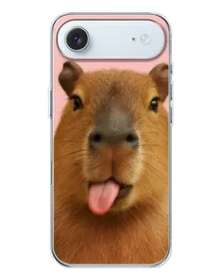 Чохол для iPhone 17 Air з картинкою «Капібара з язиком»