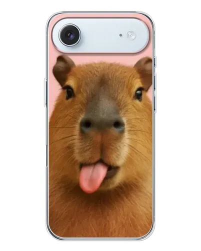 Чехол для iPhone 17 Air с картинкой «Капибара с языком»