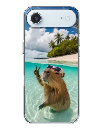 Чехол для iPhone 17 Air с картинкой «Капибара на море»