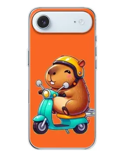 Чохол для iPhone 17 Air з картинкою «Капібара на скутері»