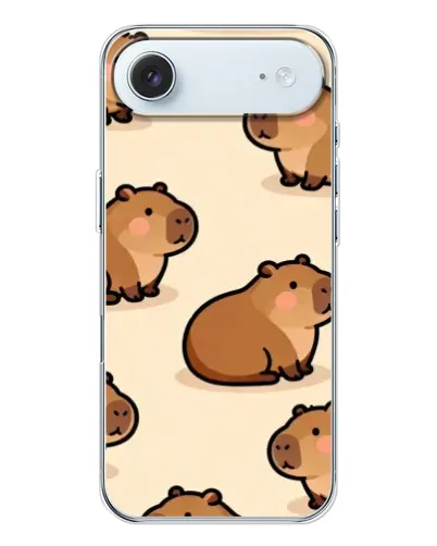 Чехол для iPhone 17 Air с картинкой «Паттерн милых капибар»