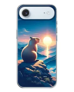 Чохол для iPhone 17 Air з картинкою «Захід сонця з капібарою»