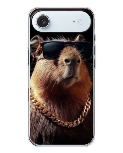 Чехол для iPhone 17 Air с картинкой «Капибара золотая цепь»