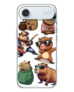 Чохол для iPhone 17 Air з картинкою «Круті капібари музиканти»
