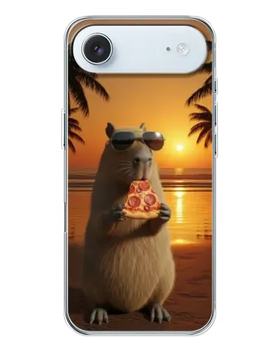 Чехол для iPhone 17 Air с картинкой «Капибара с пиццей»