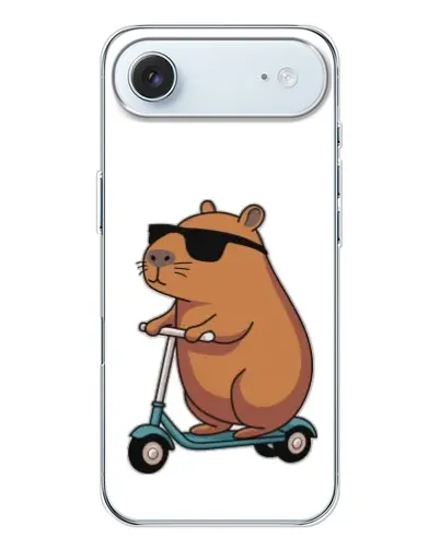 Чехол для iPhone 17 Air с картинкой «Капибара на самокате»